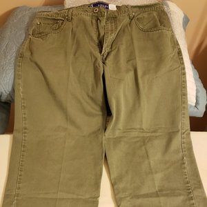2 PAIR VINTAGE LEVIS SILVERTAB BAGGY KHAKI PANTS 36x30